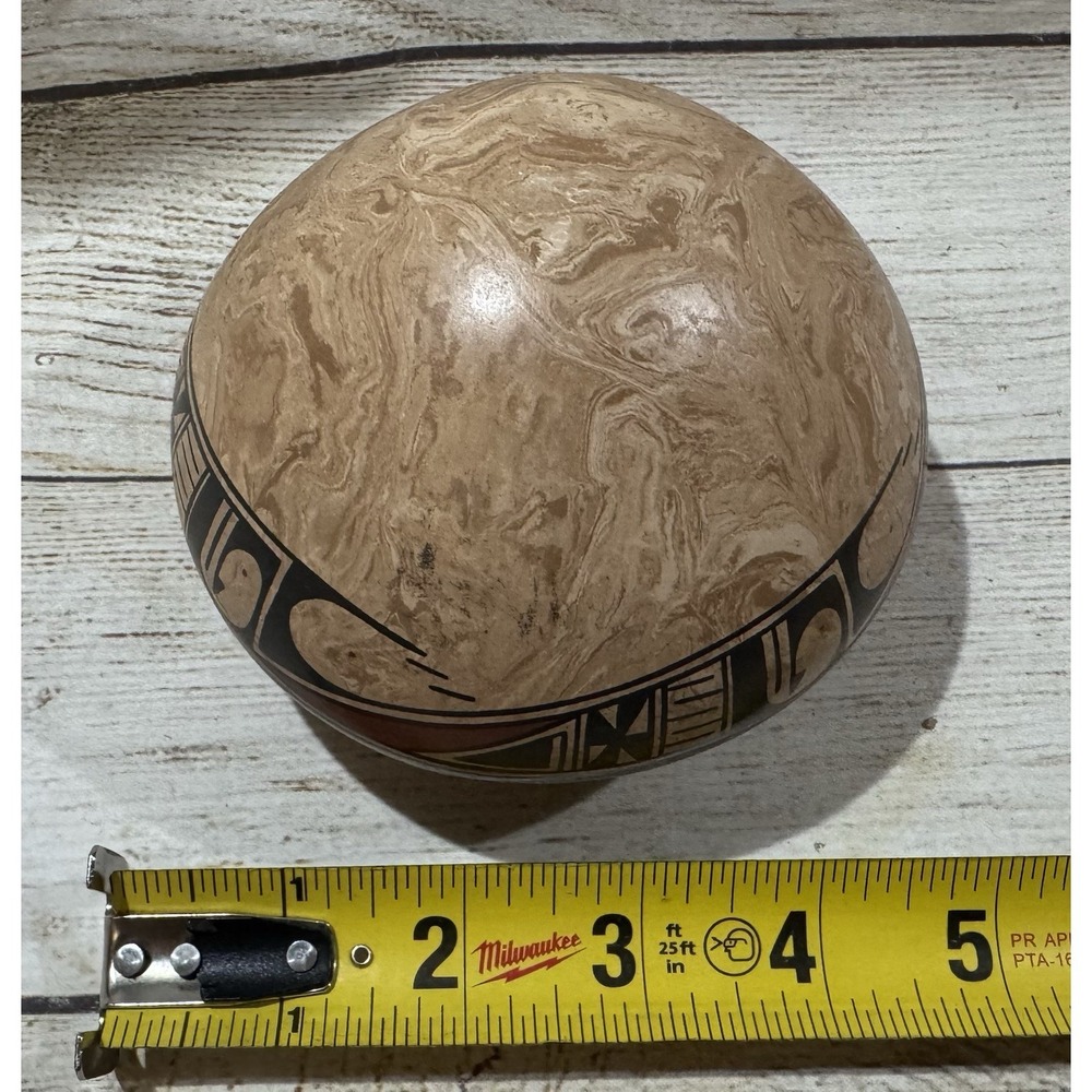 Pottery Signed Silvia Rodriguez Seed Pot Pod Native American Vessel Tb10 - Picture 2 of 8
